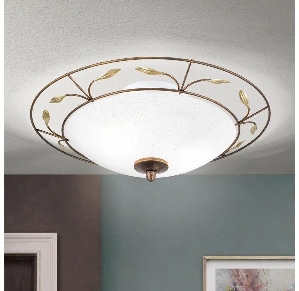 Orion DL 7-338/2 - Plafoniera LUCA 2xE14/40W/230V diametro 40 cm bronzo/patina