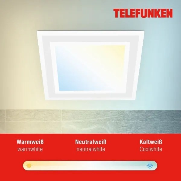 Telefunken 318806TF - Plafoniera dimmerabile RGBW LED/24W/230V + +TC