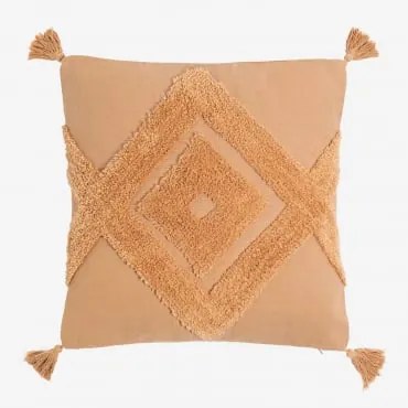 Cuscino quadrato in cotone (45x45 cm) Stik Marrone Cioccolato - Sklum