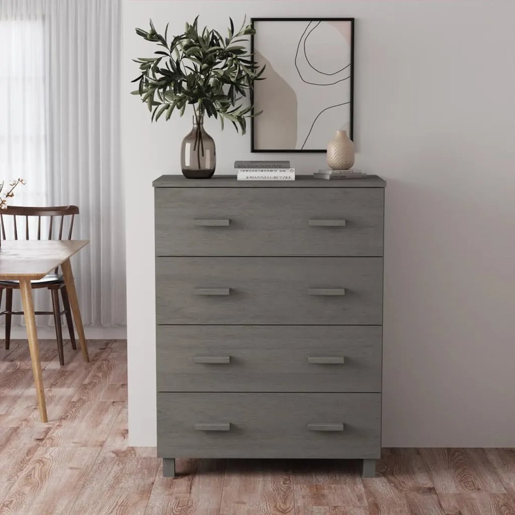 Credenza Hamar Grigio Chiaro 79x40x103,5 Cm İn Legno Di Pino /
