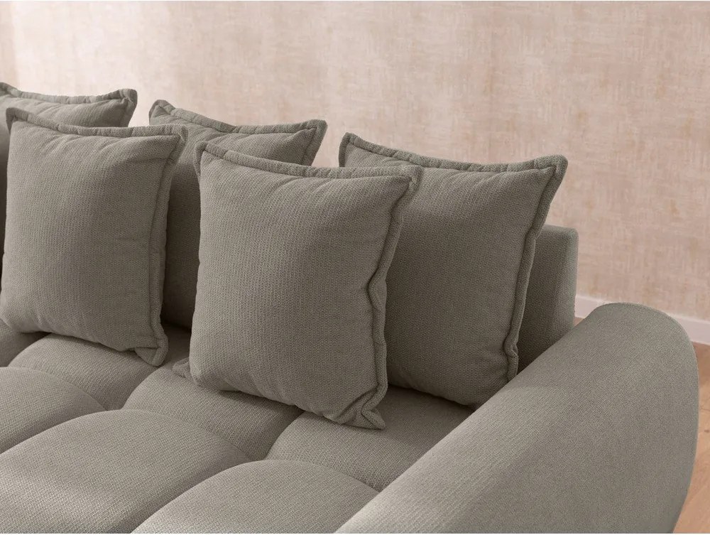 Divano angolare grigio tortora (con penisola a destra/con chaise lounge) Albane – Ropez