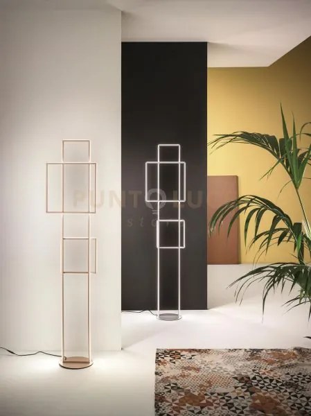 Piantana dowel silver 3000k 77w 3460lm h.166cm dimmerabile