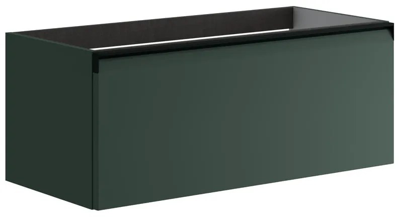 Mobile da bagno sotto lavabo Fusion verde opaco L 99.5 x H 40 x P 45.5 cm 1 cassetto, lavabo non incluso