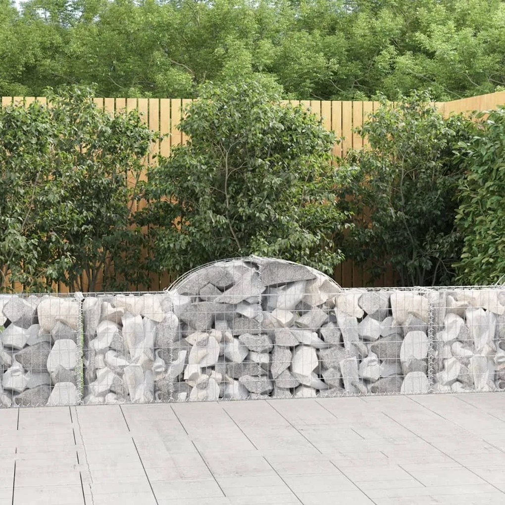 Cesti Gabbioni Ad Arco 18 Pz 200x30x60/80 Cm Ferro Zincato /