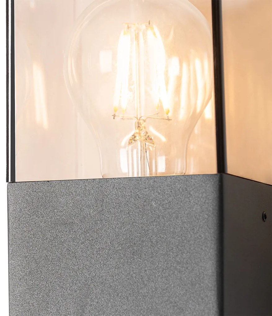 Lampada da parete per esterni grigio scuro con sensore di movimento IP44 - Denmark