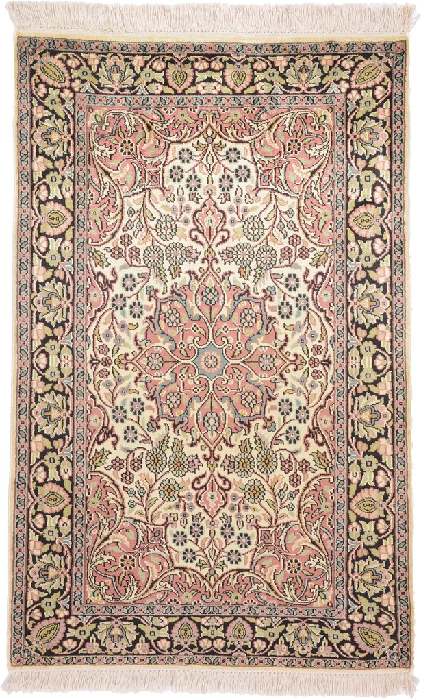 Cashmere Silk Tappeto 80 x 130 (Indian) Annodato A Mano