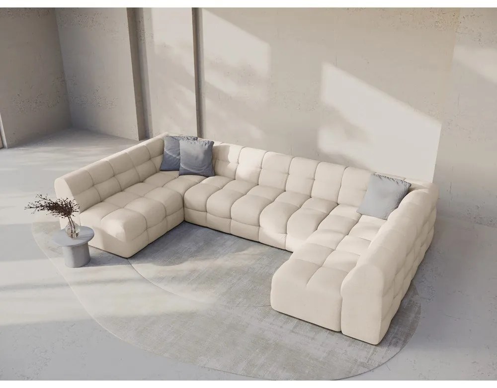 Divano angolare beige (a U) Kendal – Micadoni