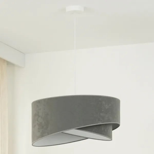 Brilagi - Lampadario LED a sospensione con filo LYRA 1xE27/15W/230V grigio/bianco