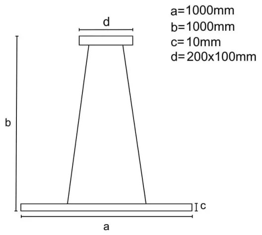 Lampadario a sospensione con filo LED dimmerabile LED/40W/230V 3000-6500K bianco + telecomando