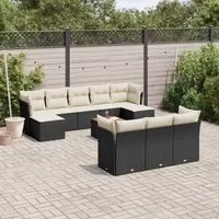 Set Divani da Giardino 11 pz con Cuscini in Polyrattan Nerocod mxl 91594