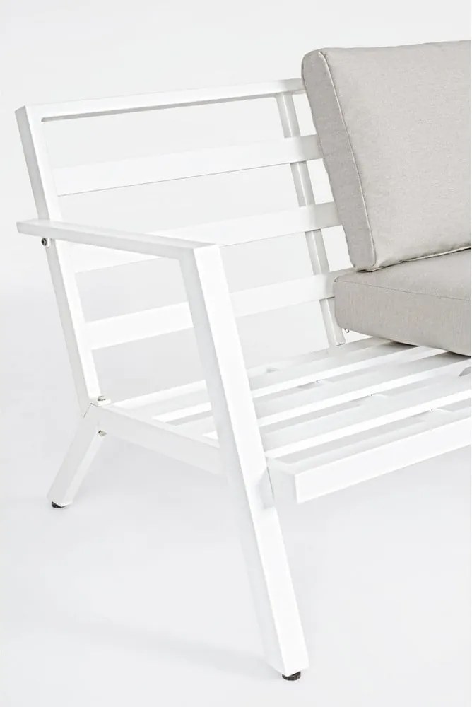 Set di mobili da giardino bianco in alluminio per 4 persone Harley – Bizzotto