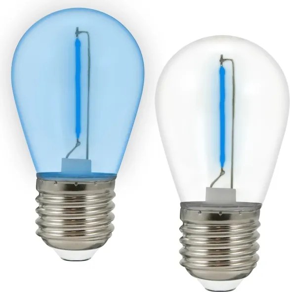 SET 2x Lampadina LED PARTY E27/0,3W/36V blu