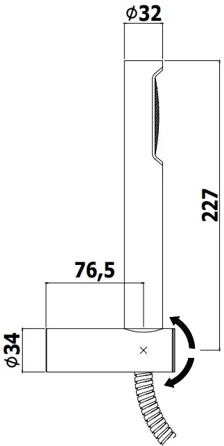 Paffoni Stick Zdup054 Doccetta stick Monogetto Con Supporto In Abs Cromo