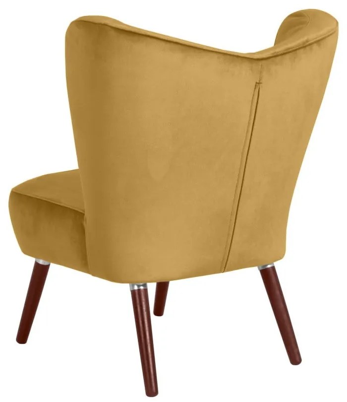 Poltrona gialla Velvet Sari - Max Winzer