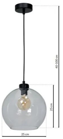 Applique SANTIAGO 1xE27/60W/230V limpida