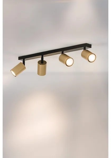 Luce Spot ZOOM 4xGU10/25W/230V nero/oro