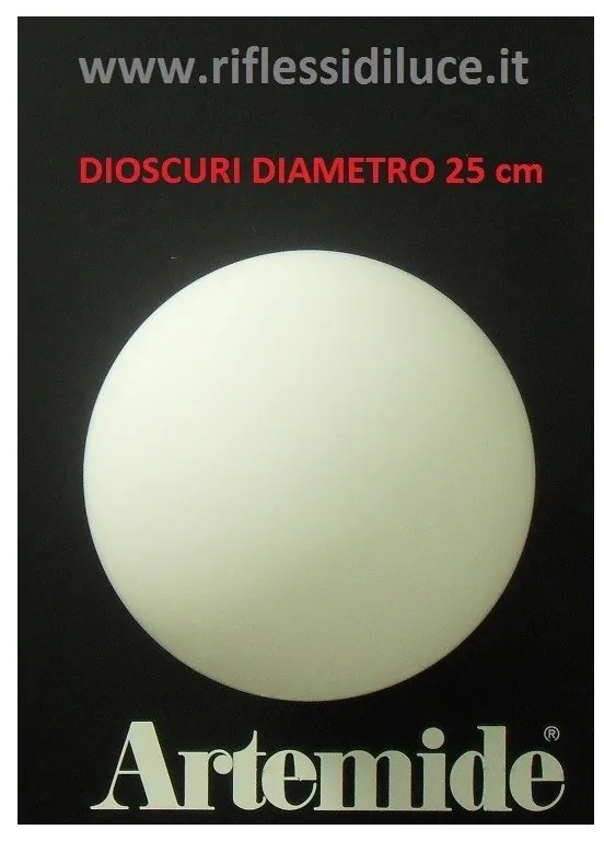 Artemide Dioscuri 25 ricambio diffusore in vetro