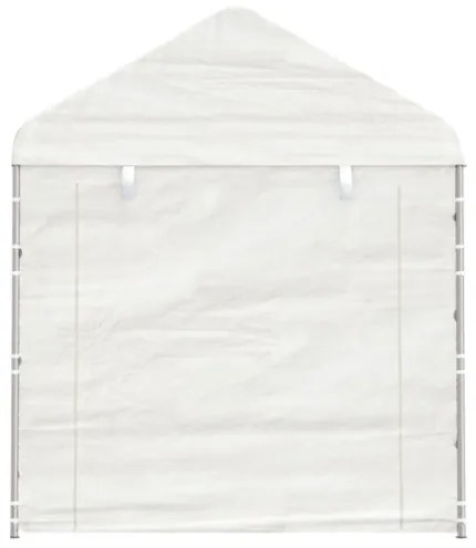 Gazebo con Tetto Bianco 2,28x2,23x2,69 m in Polietilene