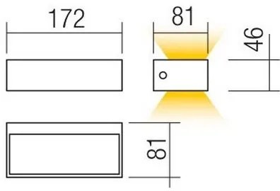 Redo 90372 - LED Applique da esterno LAMPRIS LED/9,5W/230V IP65 bianco