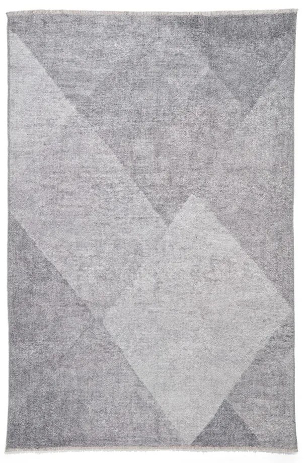 Tappeto in grigio chiaro in misto cotone lavabile 122x170 cm Whisper – Think Rugs