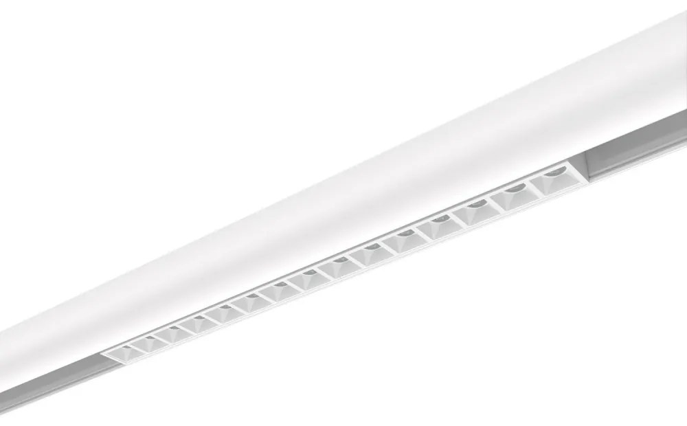 Faro LED Lineare 18W Magnetico 32cm CRI92, UGR16, Bianco 48V Colore Bianco Caldo 3.000K