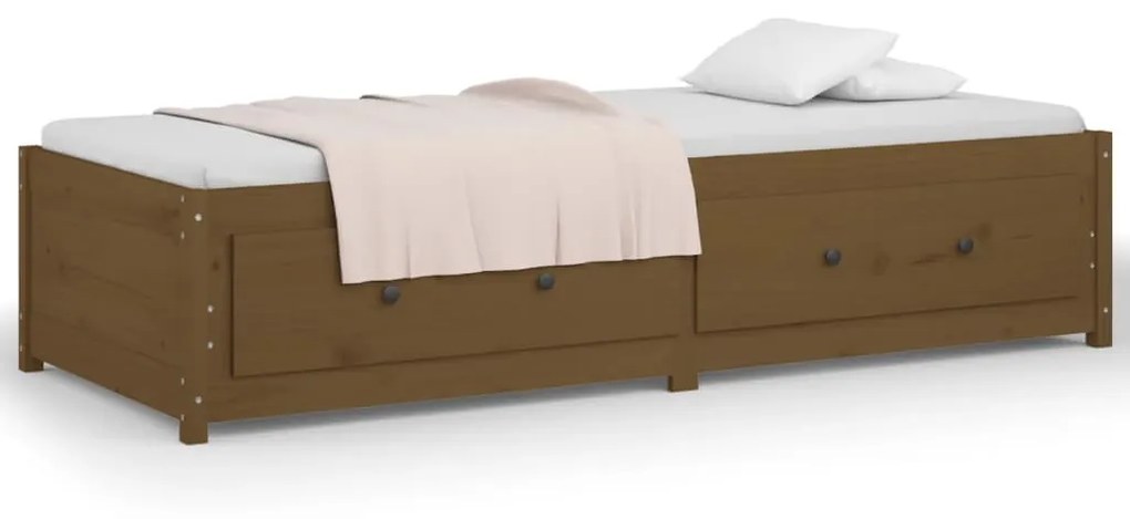 Dormeuse miele 90x190 cm 3ft single in legno massello di pino