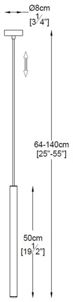 Zuma Line P0461-01A-F4F4 - Lampadario LED su filo LOYA LED/5W/230V