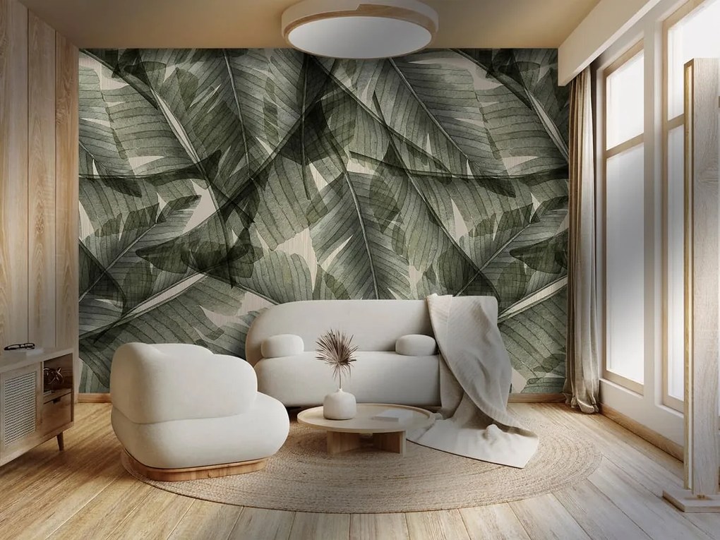 Fotomurale Foglia, nero 400X300 cm