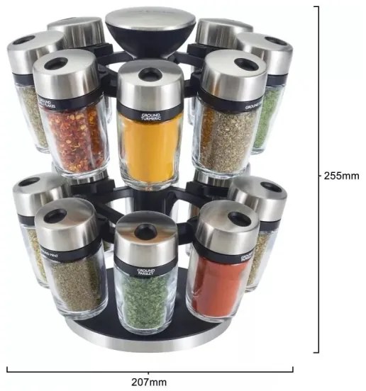 Cole&Mason - Porta spezie MASTER girevole 17 pezzi