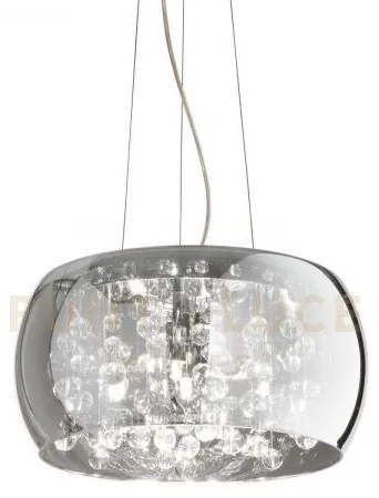 Audi-80 lampadario a sospensione in vetro fume' con sfere di vetro ...
