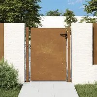 Cancello da Giardino 105x155 cm in Acciaio Corten 153265