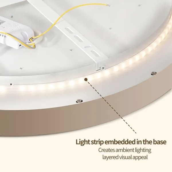 Brilagi - Apparecchio LED dimmerabile GLASS POOL DOUBLE LED/48W/230V 40 cm beige + telecomando