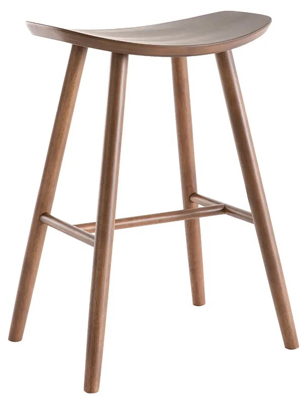 Sgabello da bar di design noce DEMORY