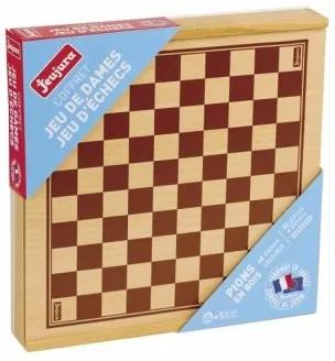 Gioco da Tavolo Jeujura Checkers and Chess Box