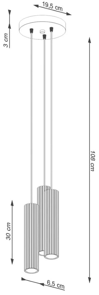Lampadario verde ø 19,5 cm Gleam – Sollux