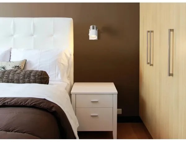 Globo 57851-1 - Faretto da parete BRISBON 1xGU10/25W/230V bianco/cromo