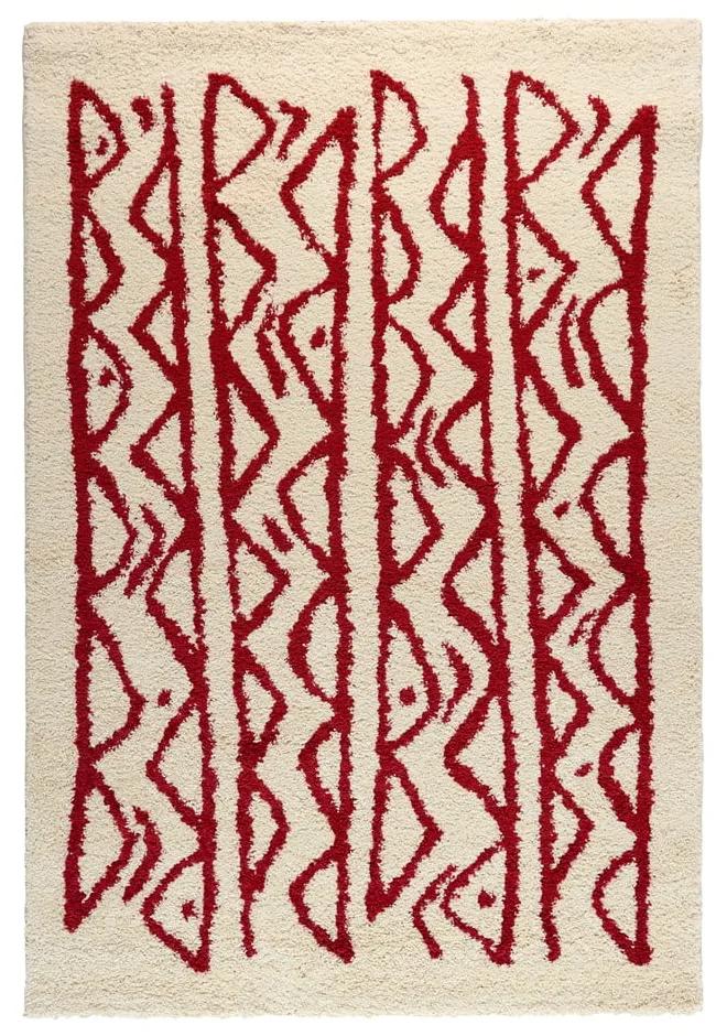 Tappeto crema e rosso , 140 x 200 cm Morra - Bonami Selection