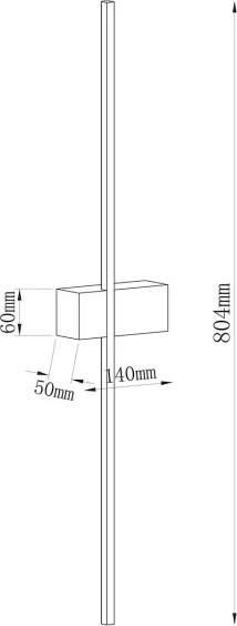 Lampada da parete a LED AISHA LED/12W/230V 4000K 80 cm oro