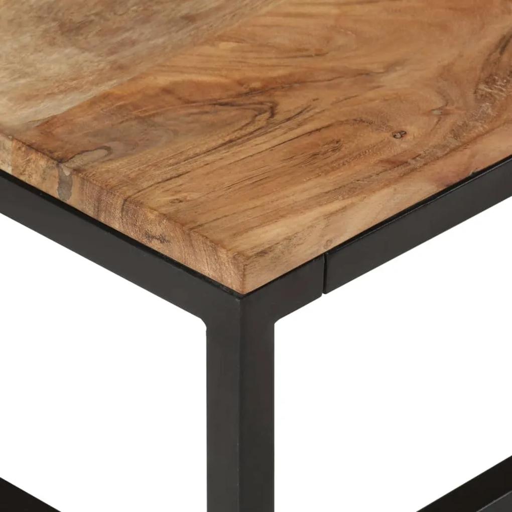 Tavolini da salotto impilabili 2 pz legno massello di acacia