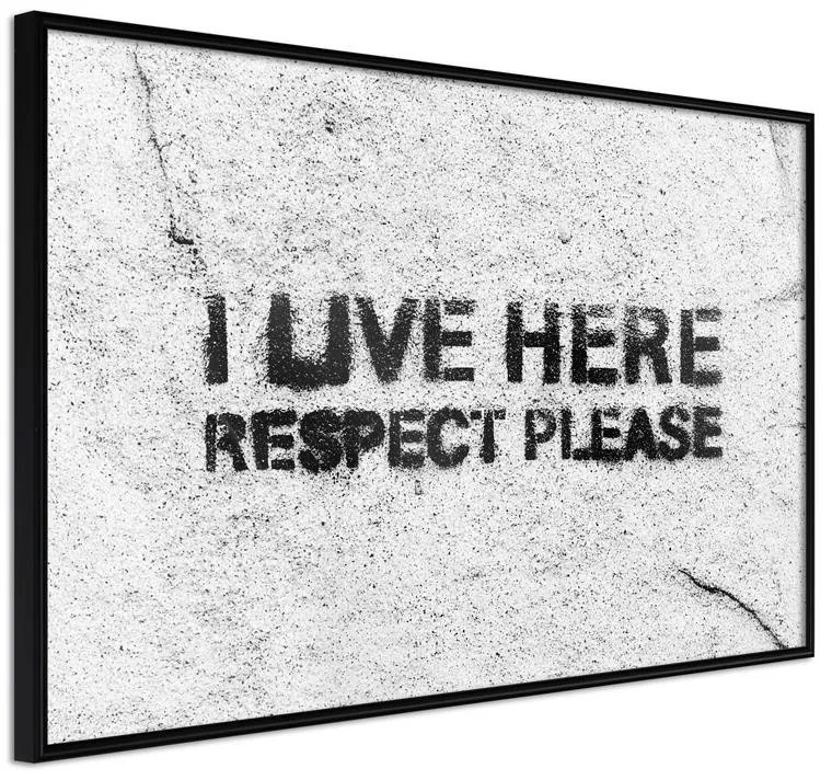 Poster  Respect  Cornice Quadri Cornice nera, Larghezza x Altezza Home decor 60x40