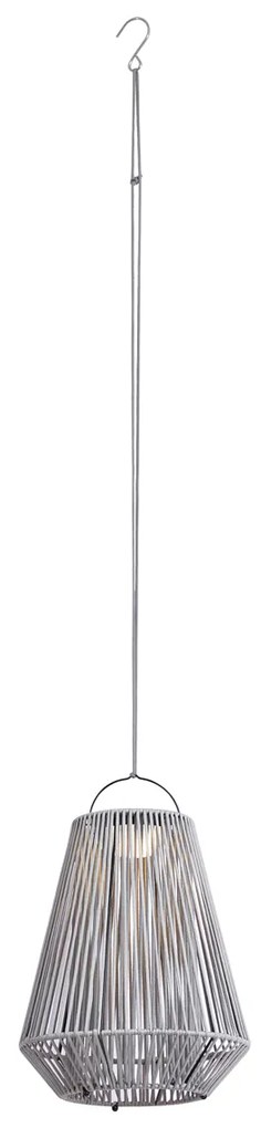 Lampada da tavolo bohémien grigia con LED dimmerabile a 3 livelli IP54 ricaricabile a energia solare - Duca