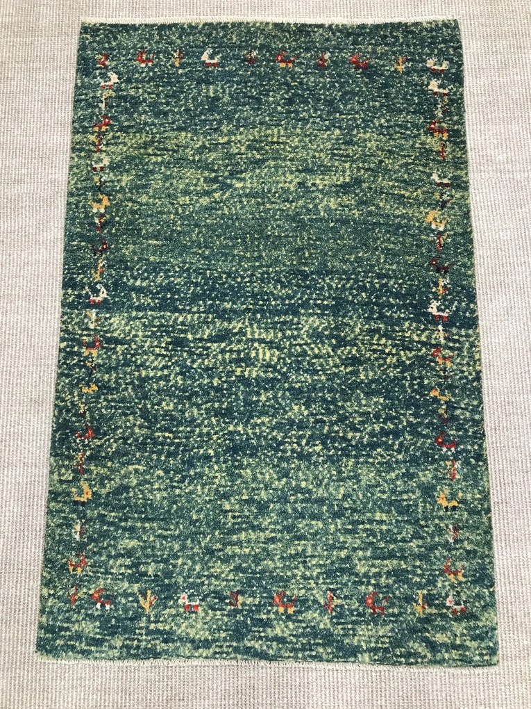 Gabbeh Tappeto persiano 130 x 80 Verde (Iran) Annodato A Mano