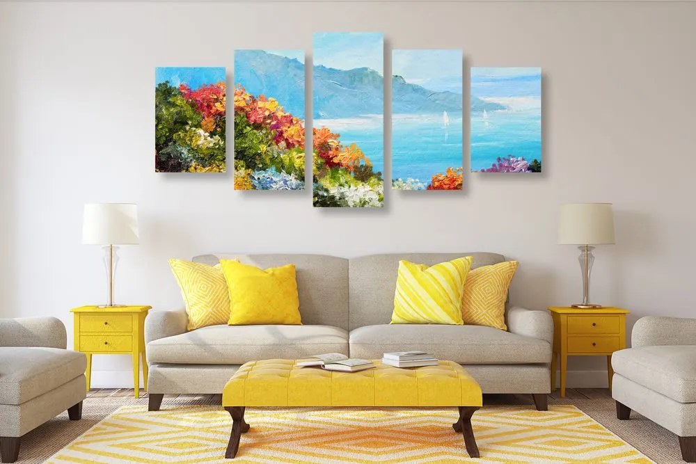 Quadri 5 pezzi – Vista sul mare