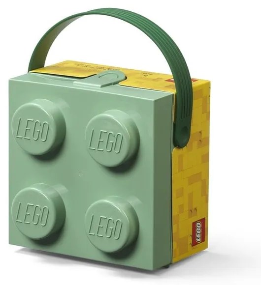 Contenitore verde chiaro con maniglia - LEGO®