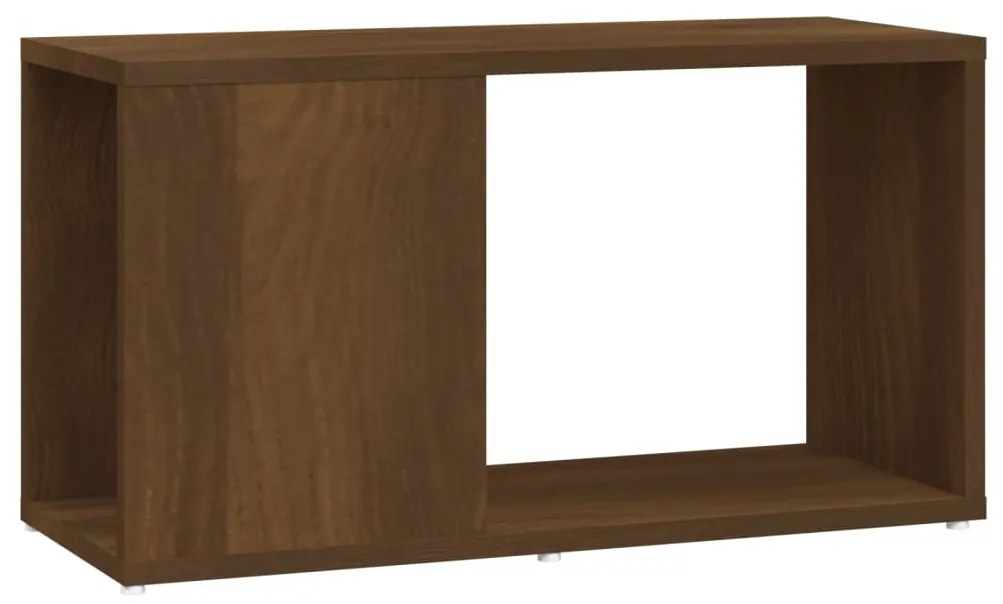 Mobile porta tv rovere marrone 60x24x32 cm in legno multistrato