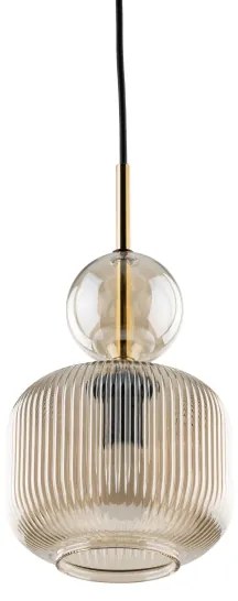 Lampada a sospensione con cavo SOPHIA 1xE14/10W/230V nero/beige fumé