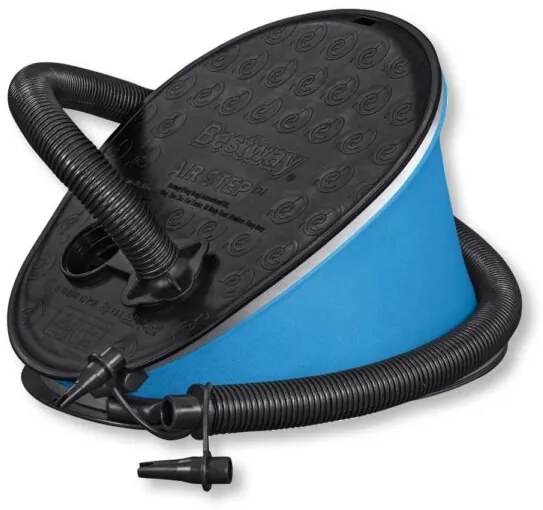 Pompa a piede 5L gonfia/sgonfia, 29x22 cm, con beccucci adattatori
