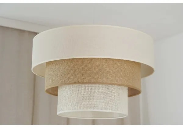 Brilagi - Lampadario a cavo DENVER LUNETA 1xE27/15W/230V Ø45 beige/marrone/crema