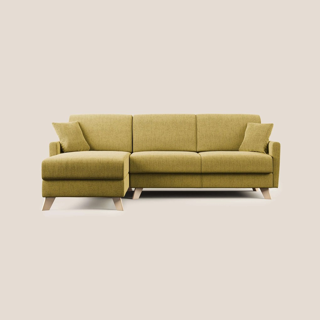 Edgar divano letto angolare in tessuto felis impermeabile T03 giallo