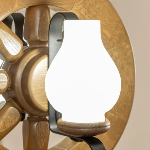 Brilagi - Lampadario a sospensione con catena ROATA 2xE14/40W/230V faggio/noce